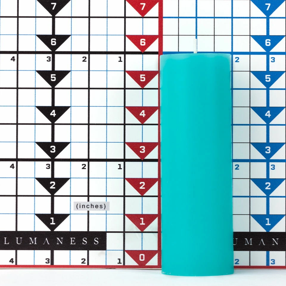 2x6 Turquoise Pillar Candle - Image 5