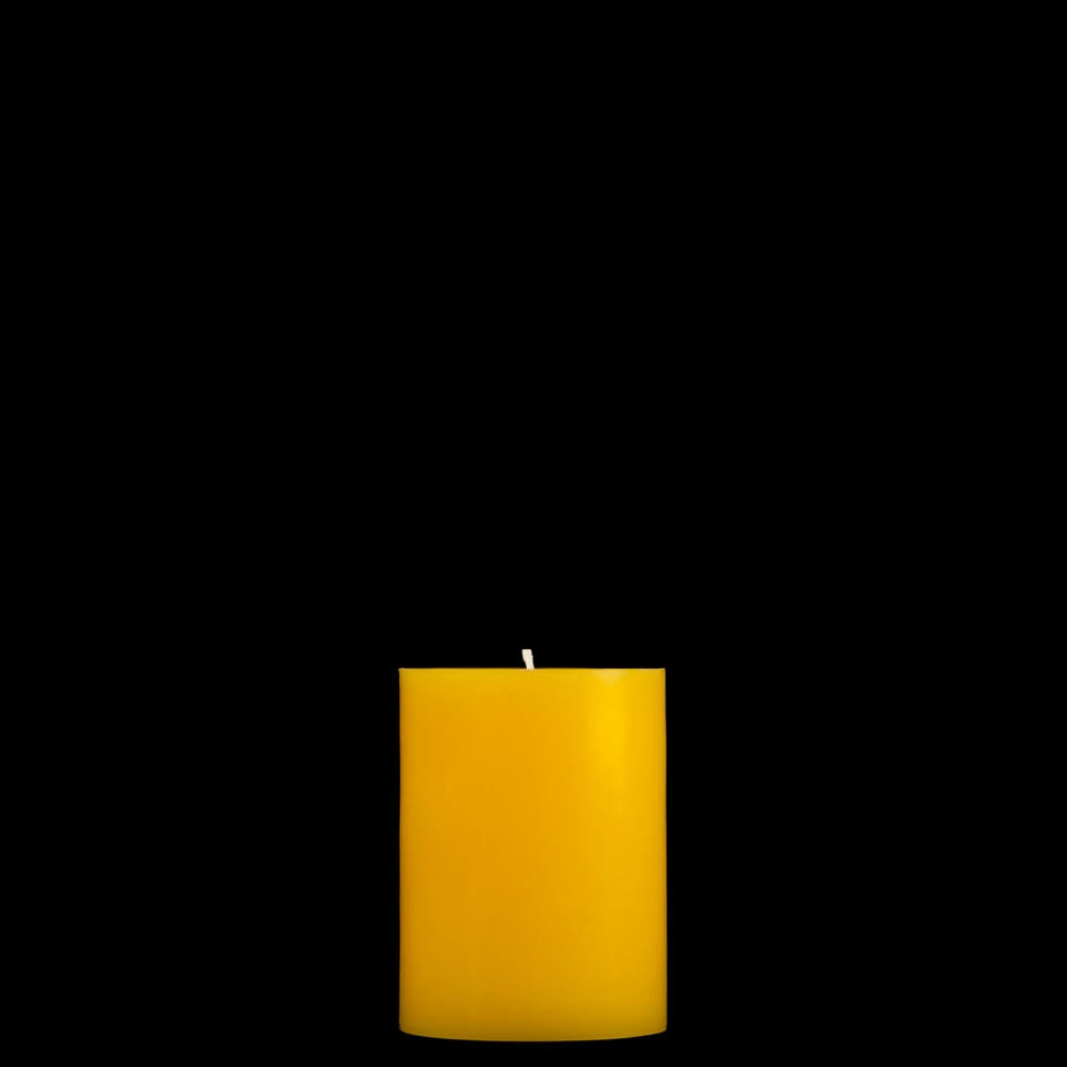 3x4 Yellow Pillar Candle - Image 2