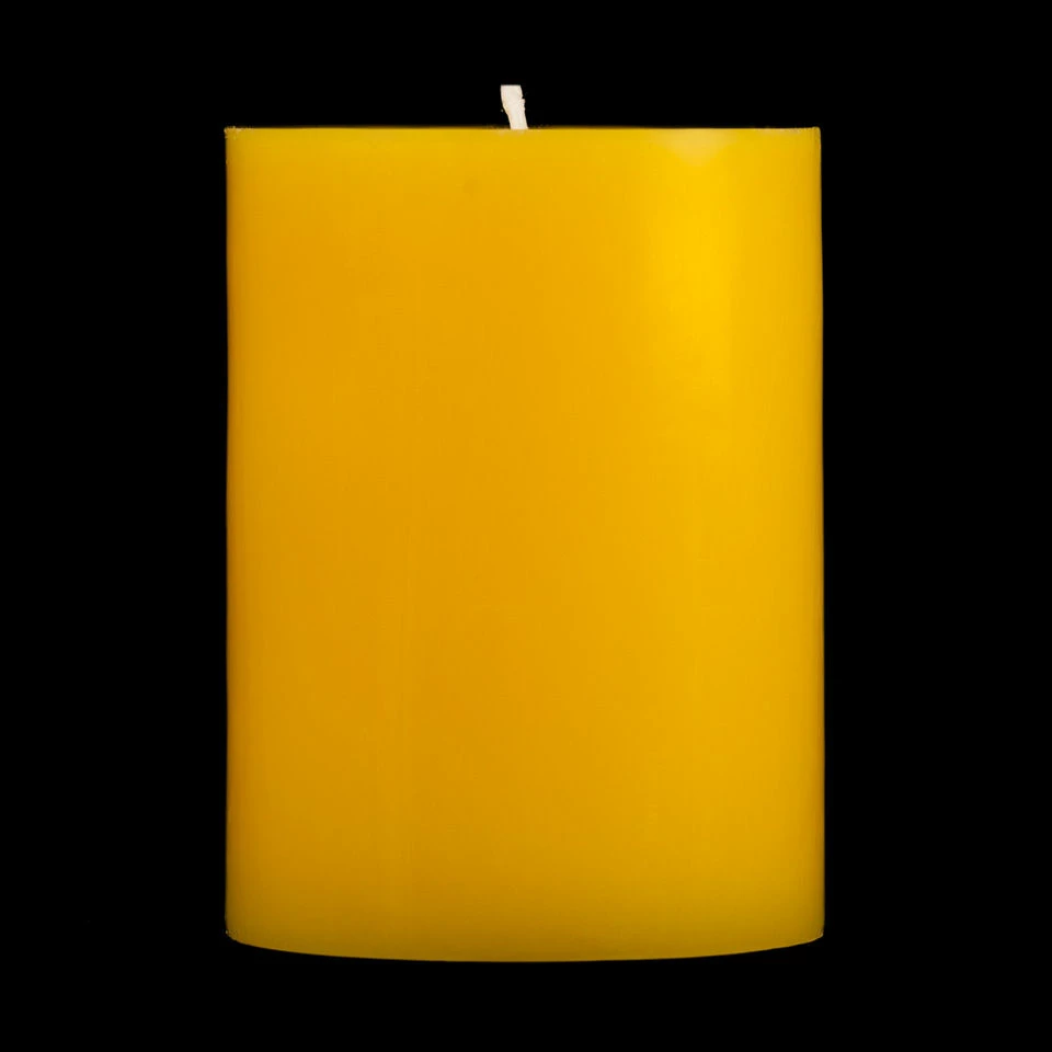 3x4 Yellow Pillar Candle - Image 6
