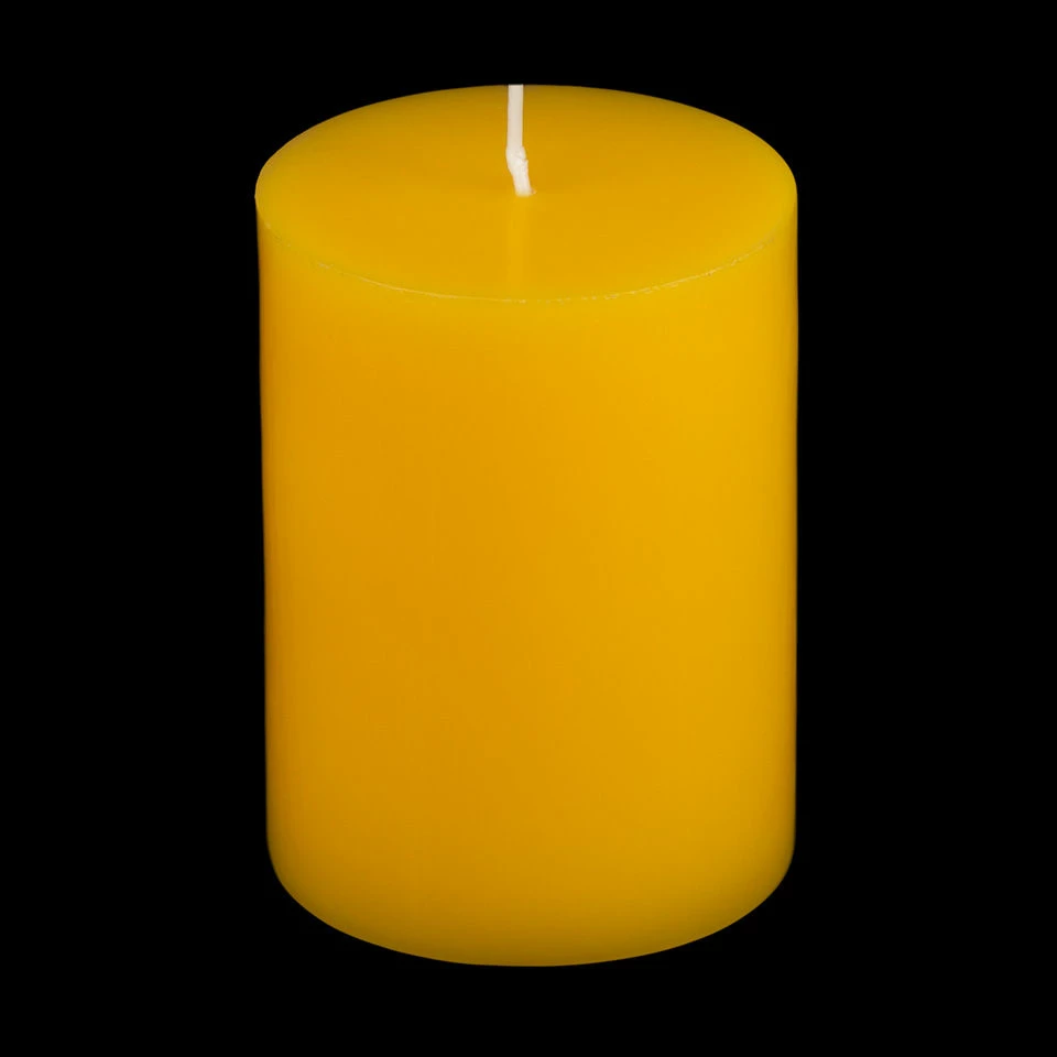 3x4 Yellow Pillar Candle - Image 7