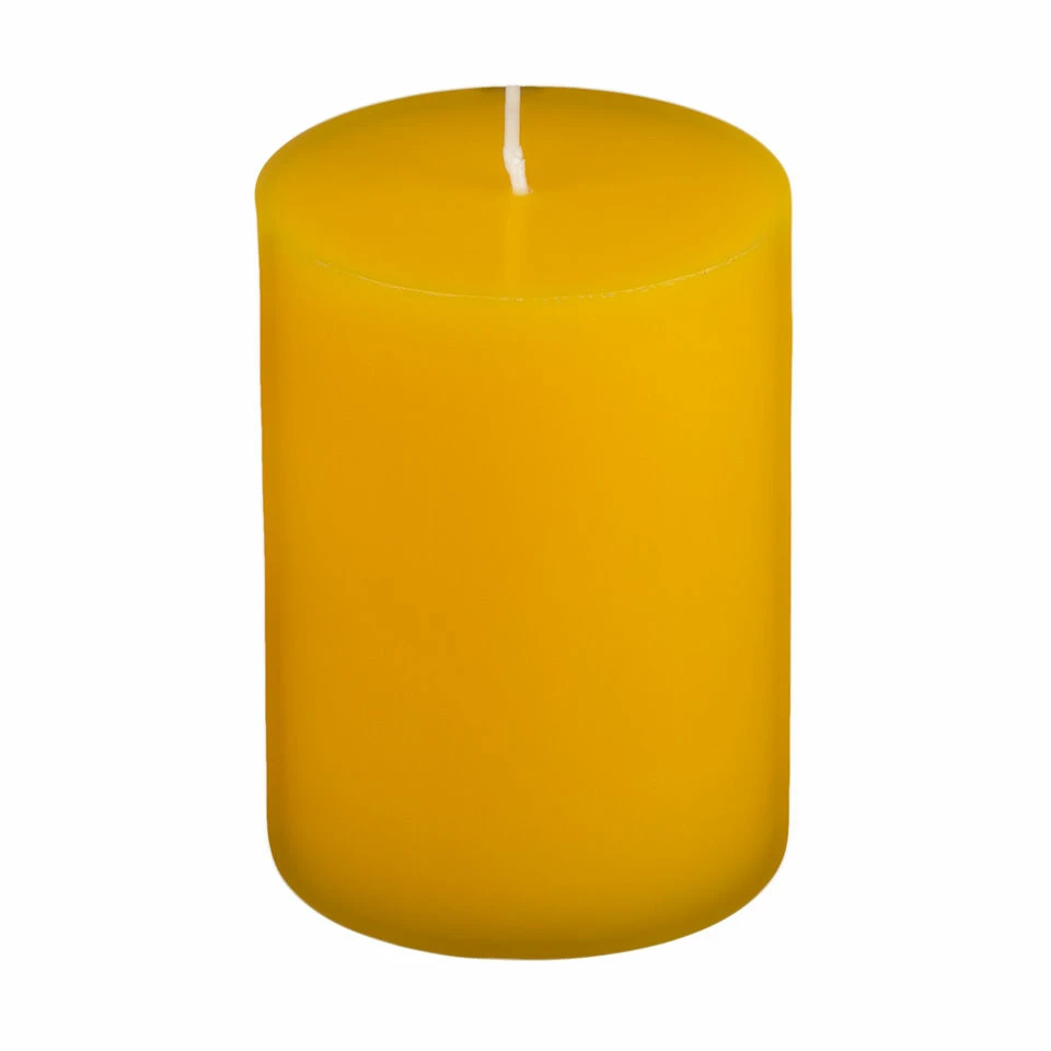 3x4 Yellow Pillar Candle - Image 11