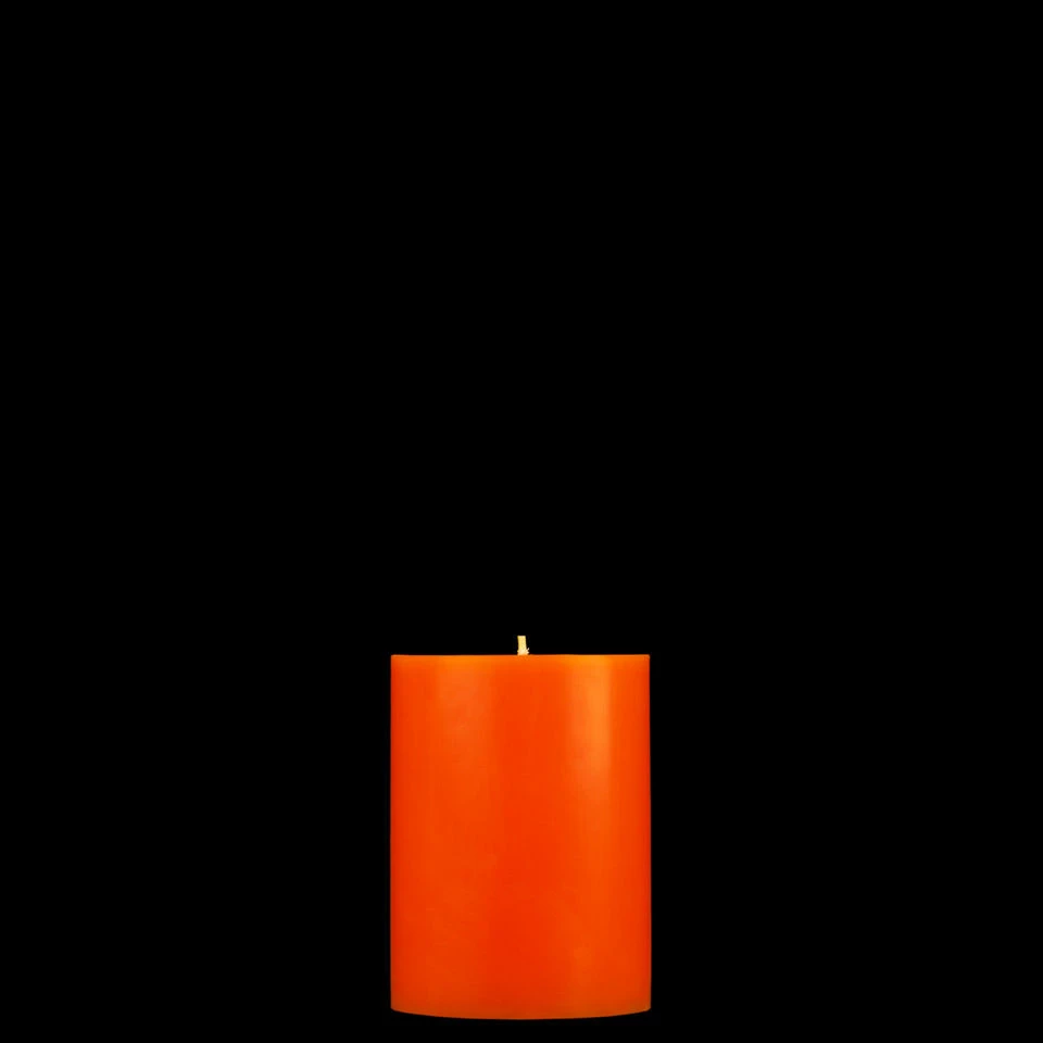 3x4 Orange Pillar Candle - Image 2