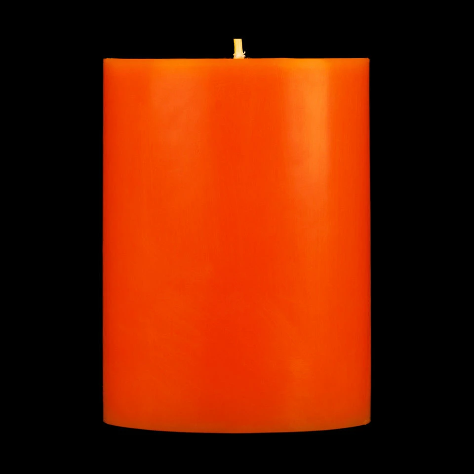 3x4 Orange Pillar Candle - Image 6