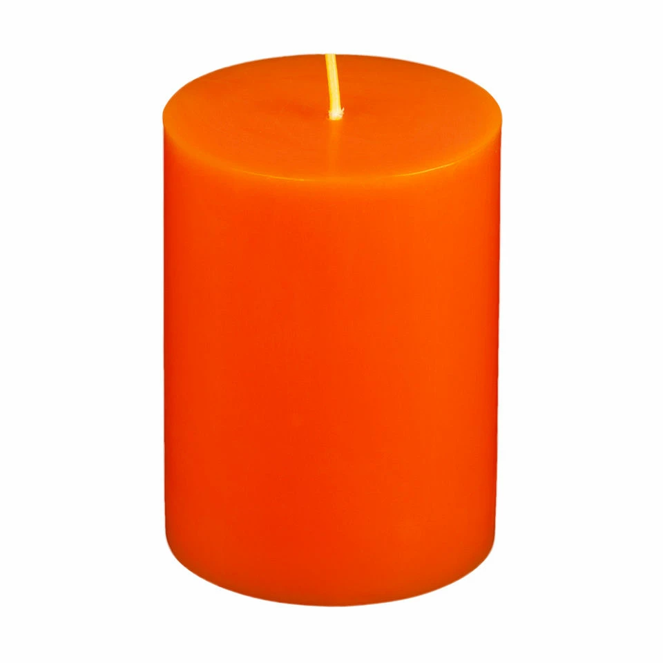 3x4 Orange Pillar Candle - Image 11