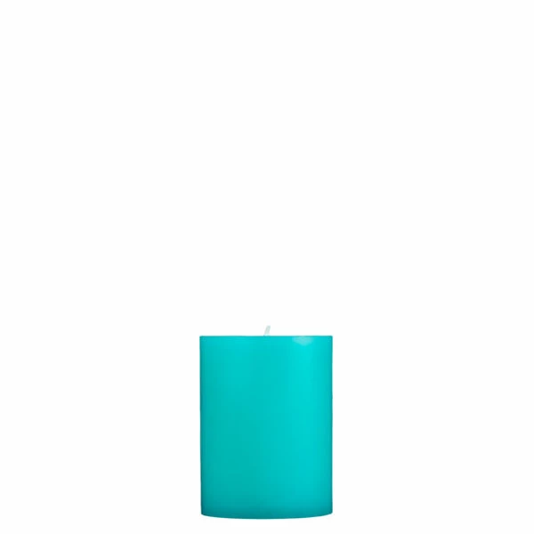 3x4 Turquoise Pillar Candle - Image 9