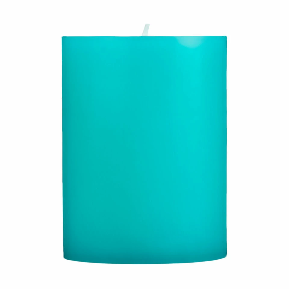 3x4 Turquoise Pillar Candle - Image 10