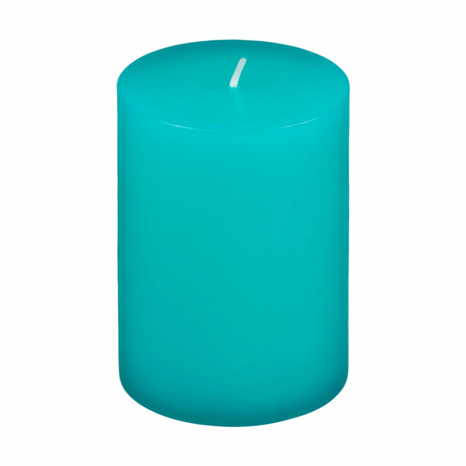 3x4 Turquoise Pillar Candle - Image 11