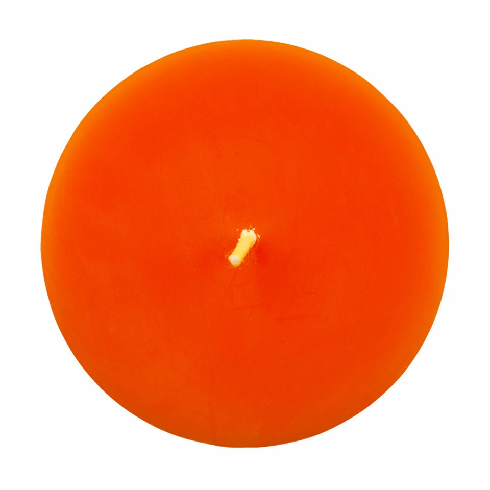 3x6 Orange Pillar Candle - Image 3
