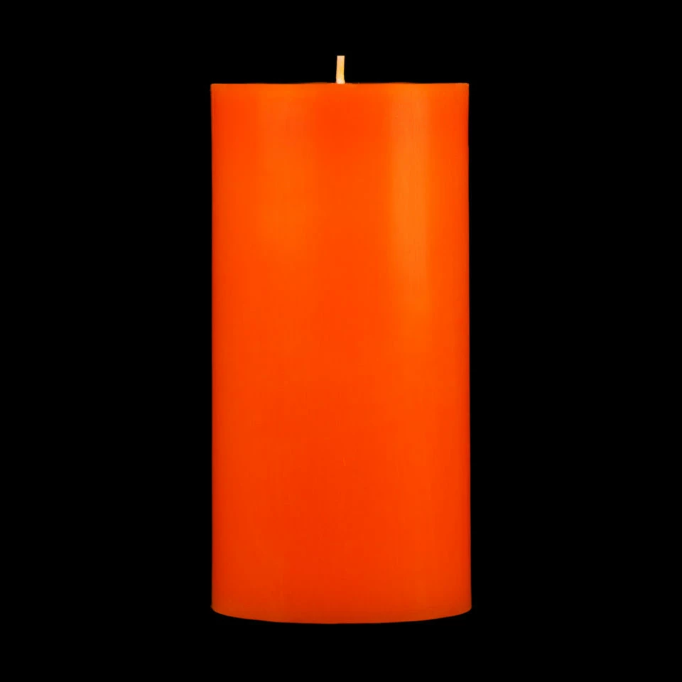 3x6 Orange Pillar Candle - Image 6