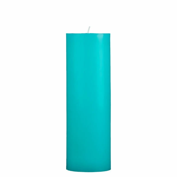 3x9 Turquoise Pillar Candle - Image 11