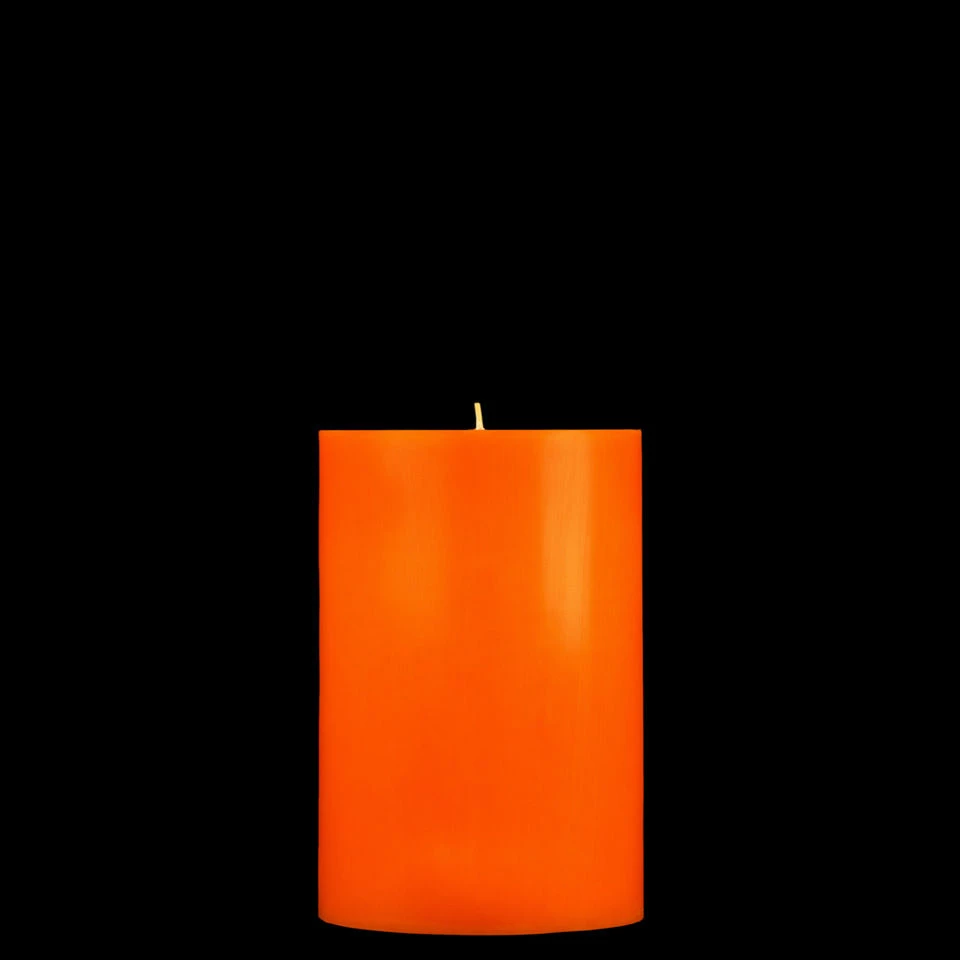 4x6 Orange Pillar Candle - Image 2