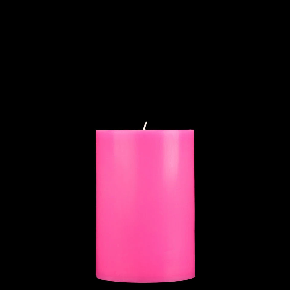 4x6 Hot Pink Pillar Candle - Image 2