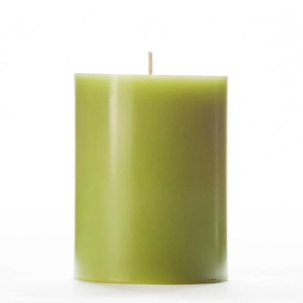 3x4 Green Pillar Candle - Image 2