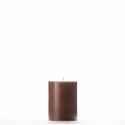 3x4 Brown Pillar Candle