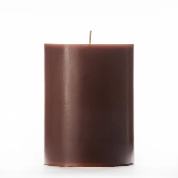 3x4 Brown Pillar Candle - Image 2