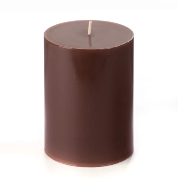 3x4 Brown Pillar Candle - Image 3