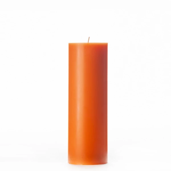 3x9 Orange Pillar Candle 1 3x9 Orange Pillar Candle