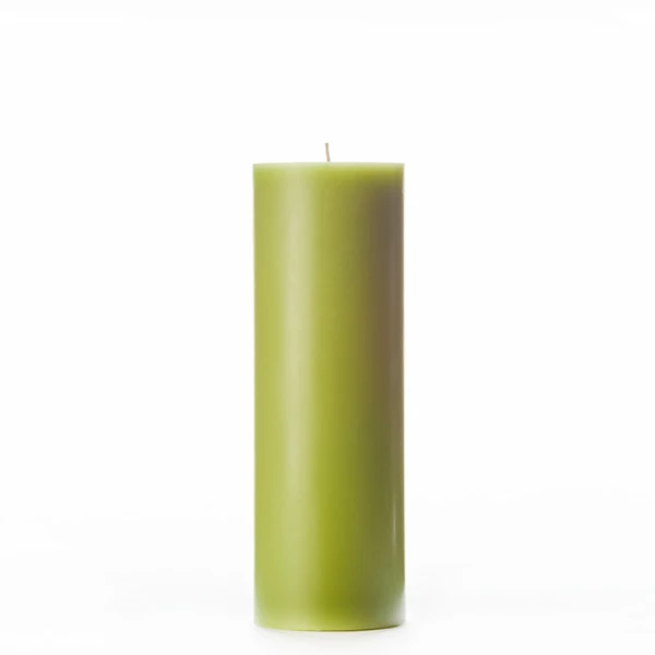 3x9 Green Pillar Candle