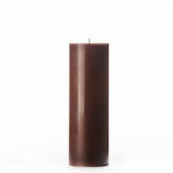 3x9 Brown Pillar Candle