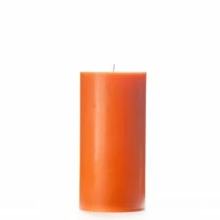 4x8 Orange Pillar Candle