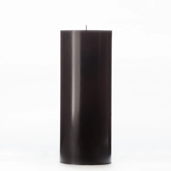 4x10 Black Pillar Candle