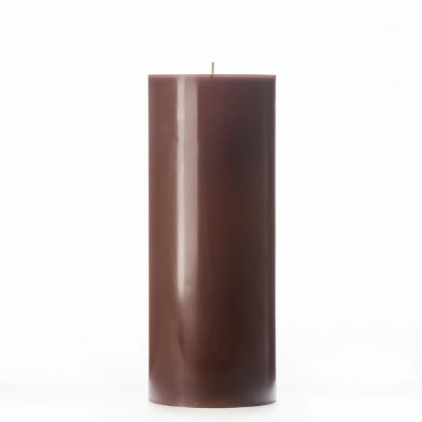 4x10 Brown Pillar Candle