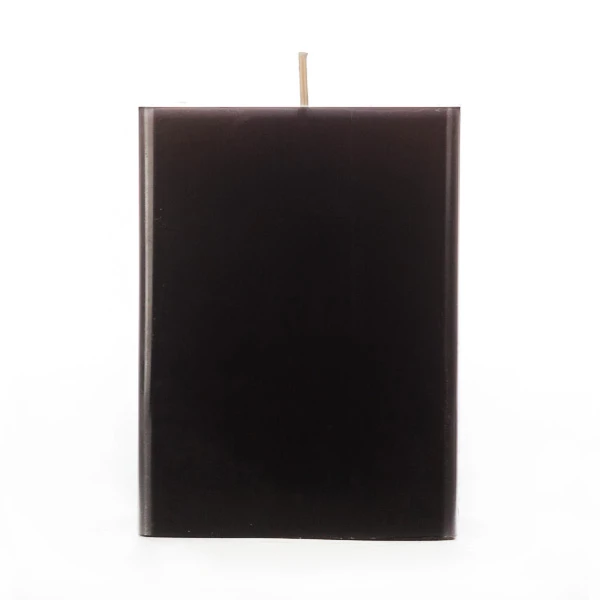 3x3x4 Black Square Pillar Candle - Image 2