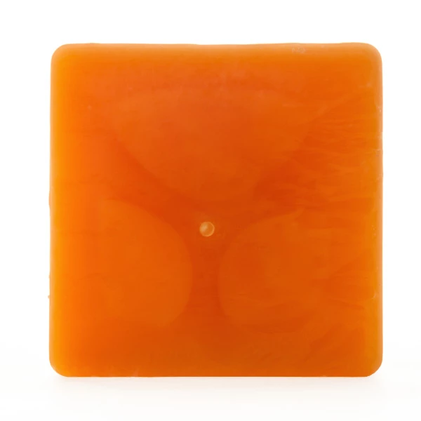 3x3x4 Orange Square Pillar Candle - Image 5