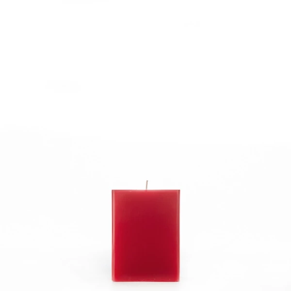 3x3x4 Red Square Pillar Candle