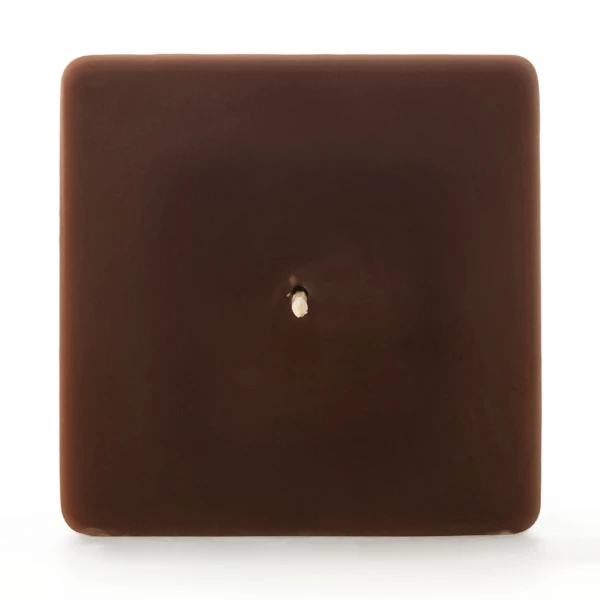 3x3x4 Brown Square Pillar Candle - Image 4