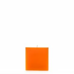 4x4x4 Orange Square Pillar Candle