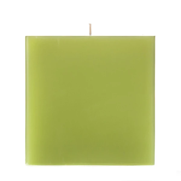 4x4x4 Green Square Pillar Candle - Image 2