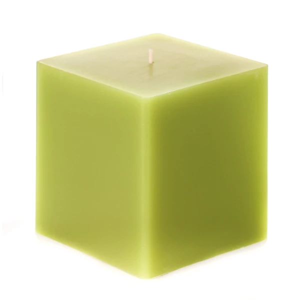 4x4x4 Green Square Pillar Candle - Image 3
