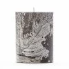 3x4 Black Frosted Pillar Candle