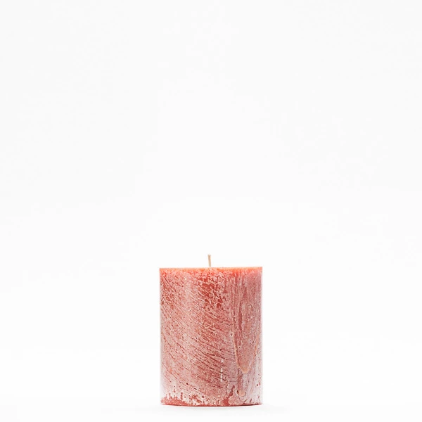 3x4 Orange Frosted Pillar Candle - Image 5