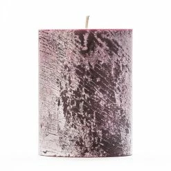 3x4 Purple Frosted Pillar Candle