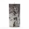 3x6 Black Frosted Pillar Candle
