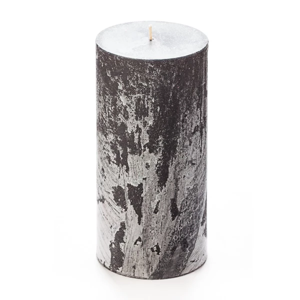 3x6 Black Frosted Pillar Candle - Image 2
