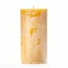 3x6 Yellow Frosted Pillar Candle