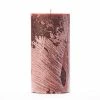3x6 Red Frosted Pillar Candle
