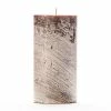 3x6 Brown Frosted Pillar Candle