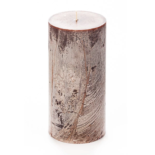 3x6 Brown Frosted Pillar Candle 2 3x6 Brown Frosted Pillar Candle - Image 2