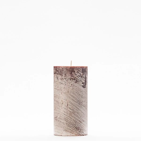 3x6 Brown Frosted Pillar Candle 5 3x6 Brown Frosted Pillar Candle - Image 5