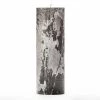 3x9 Black Frosted Pillar Candle