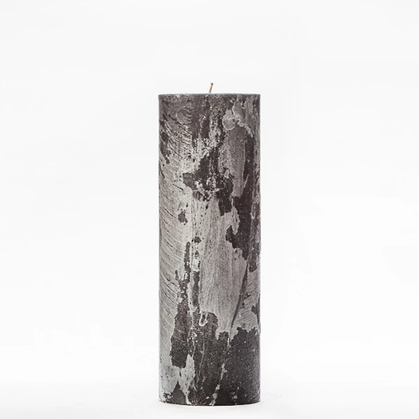 3x9 Black Frosted Pillar Candle - Image 5