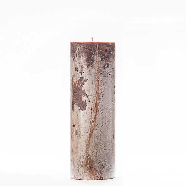 3x9 Brown Frosted Pillar Candle - Image 5
