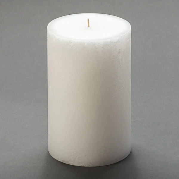 4x6 White Frosted Pillar Candle - Image 2