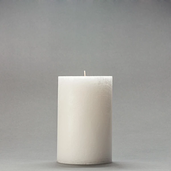 4x6 White Frosted Pillar Candle - Image 5