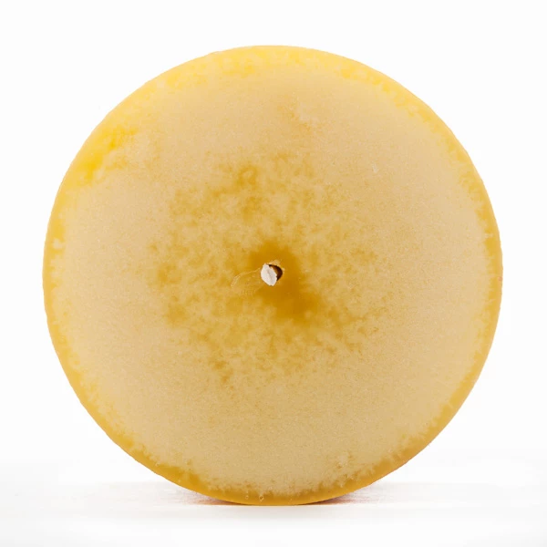 4x6 Yellow Frosted Pillar Candle - Image 3