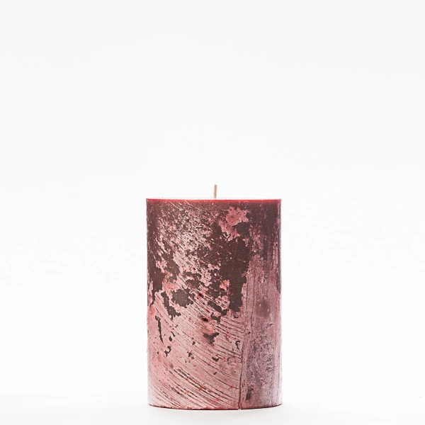 4x6 Red Frosted Pillar Candle - Image 5